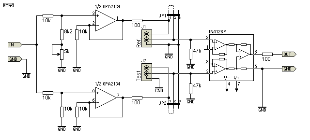 Figure 1. Cable difference amplifier circuit