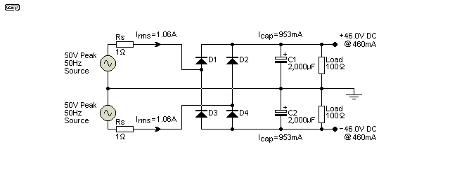 Double bridge shop rectifier