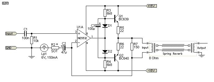 spring reverb circuit