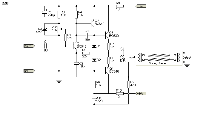 spring reverb circuit