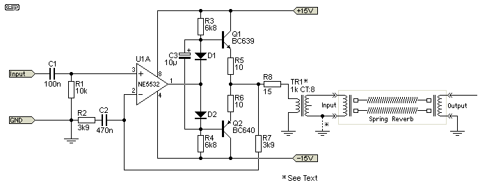 spring reverb circuit