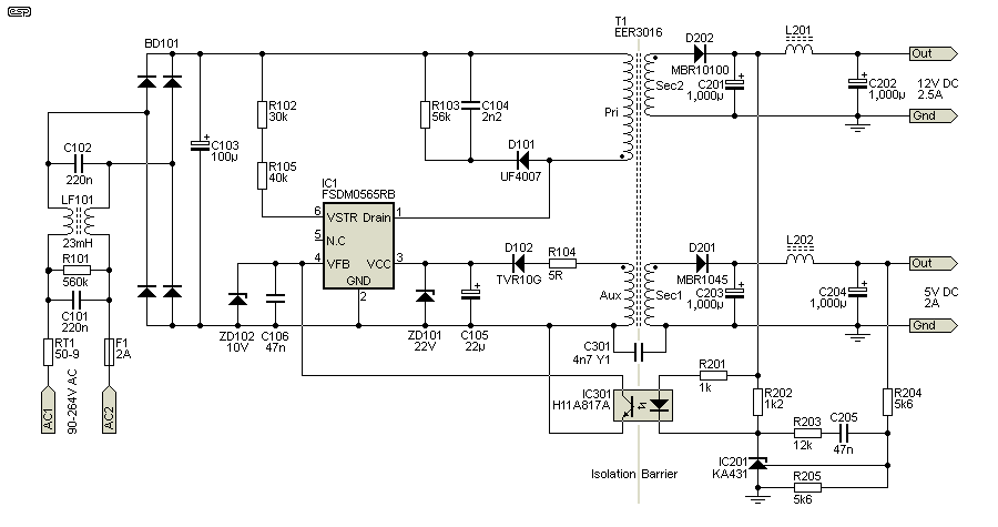 Flyback Smps Circuit Diagram