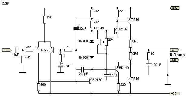 High Quality 60 Watt Power Amplifier