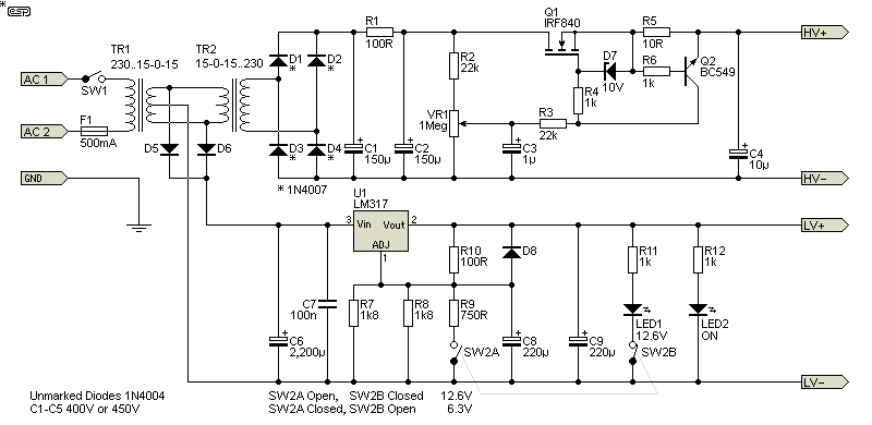 High Voltage AC-DC Power Supplies