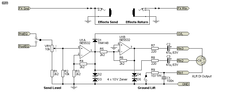 active bass preamp schematic