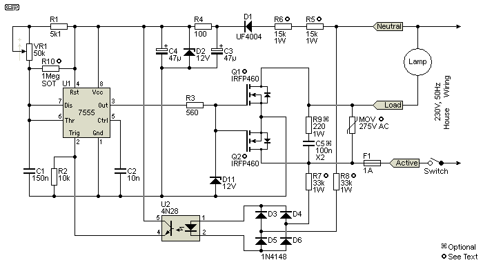 60W LED Dimmer for 12V LEDs using 555 Timer 