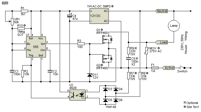 60W LED Dimmer for 12V LEDs using 555 Timer 