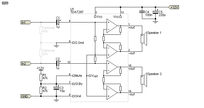 Tda7297sa схема усилителя мощности своими руками