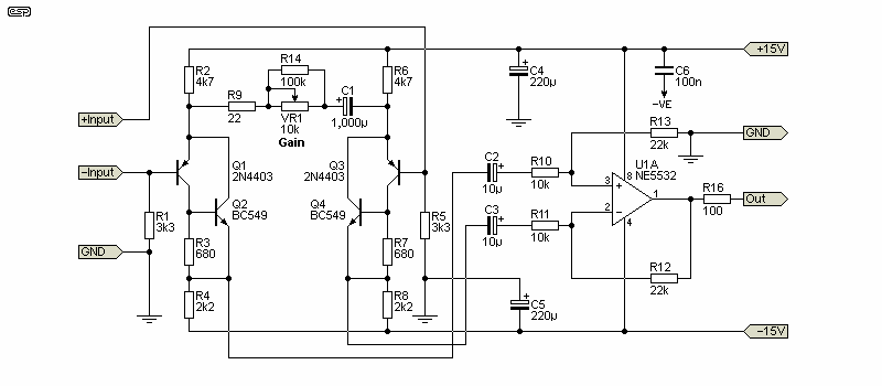 stereo audio mixer circuit