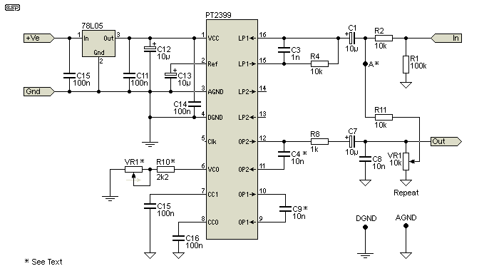 pt2399 stereo delay