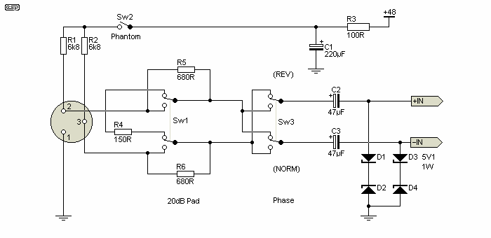 stereo audio mixer circuit