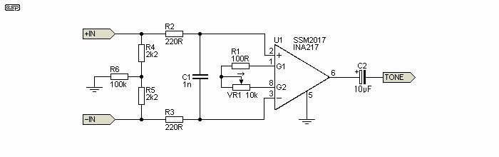 stereo audio mixer circuit