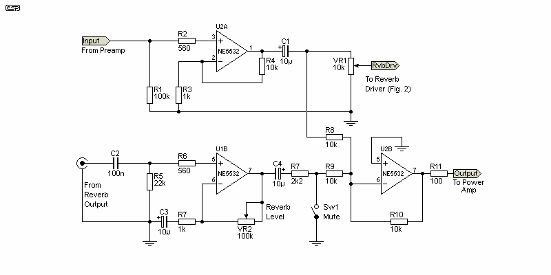 spring reverb circuit