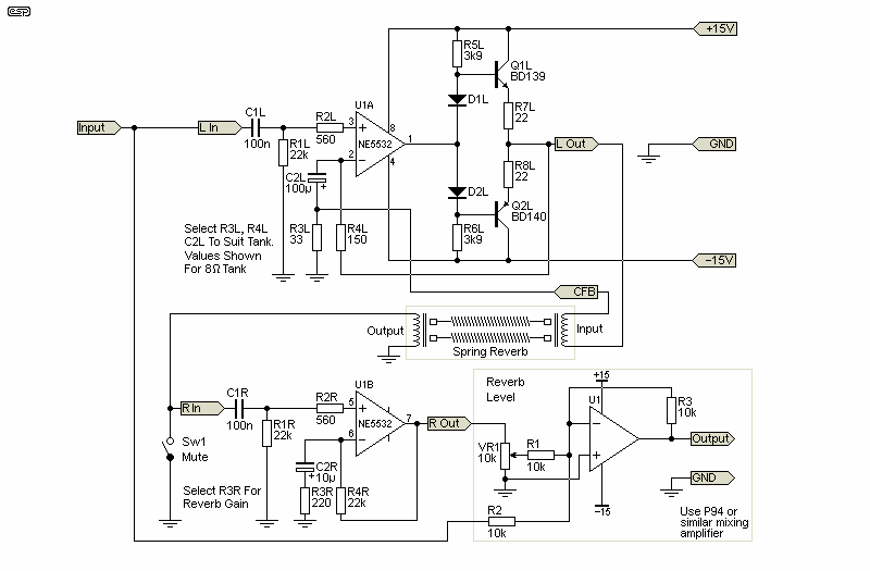 spring reverb circuit