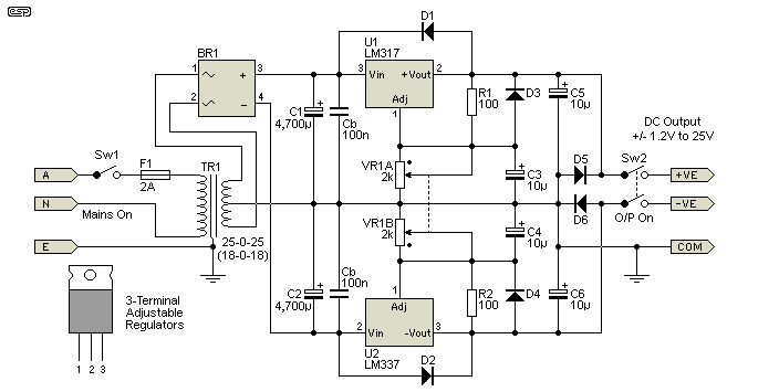 Variable Dual Lab Power Supply