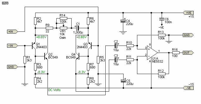 Low Noise Balanced Microphone Preamp