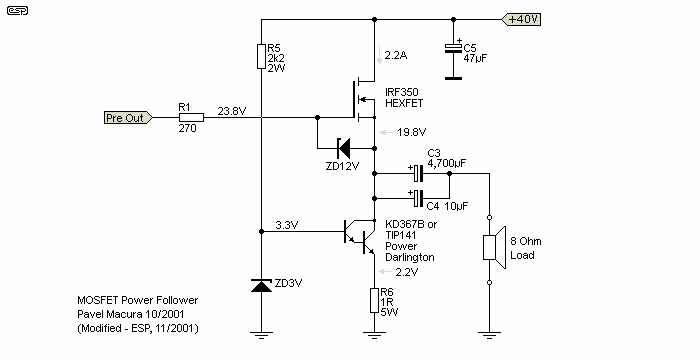 Project 83 Mosfet Power Follower